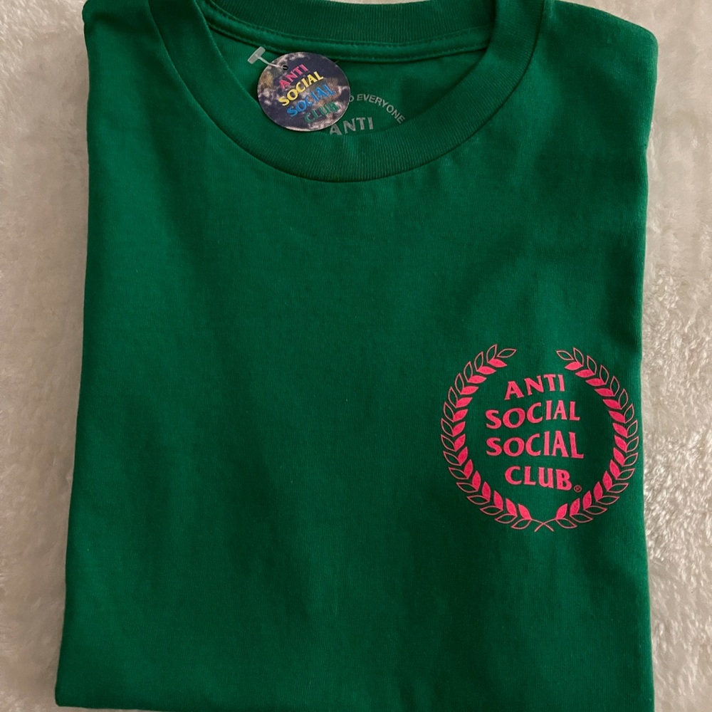 Anti Social Social Club 4 x 4 SQUARE GREEN TEE S